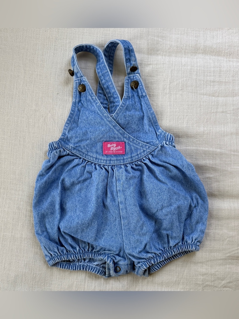 Vintage Baby B’Gosh OshKosh Denim Bubble Shortalls 24M